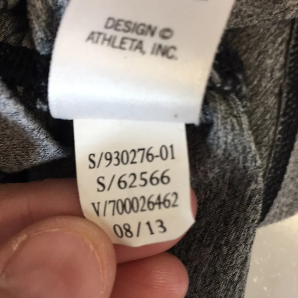 Athleta Heather Gray Ruched Half Zip Long Sleeve Tee Womens Large Running - Picture 11 of 14
